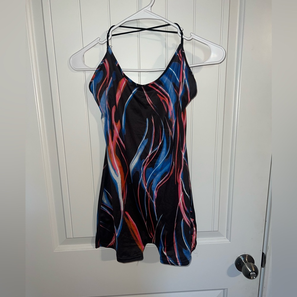 SHEIN Blue and Pink Patterned Garment